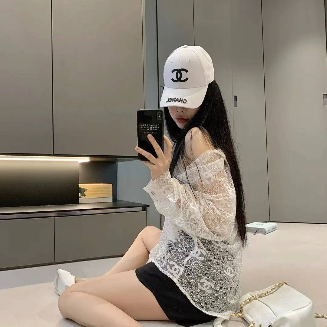 【Tops】透け感レースシャツ Z7072