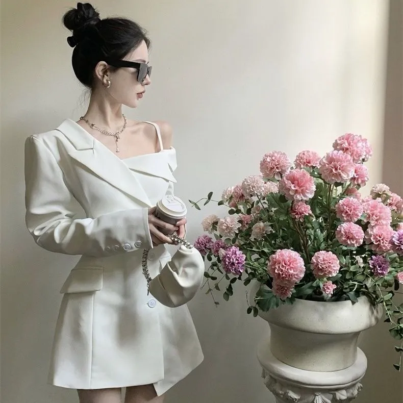 【Dress】肩見せスーツワンピース Z7098