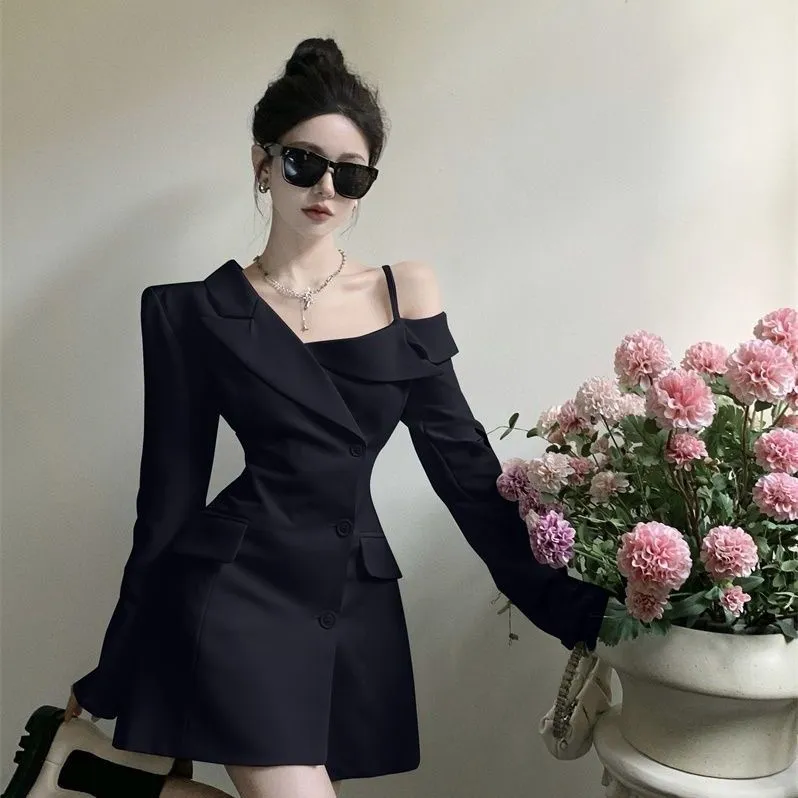 【Dress】肩見せスーツワンピース Z7098