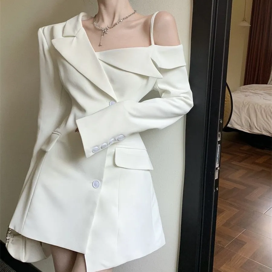 【Dress】肩見せスーツワンピース Z7098