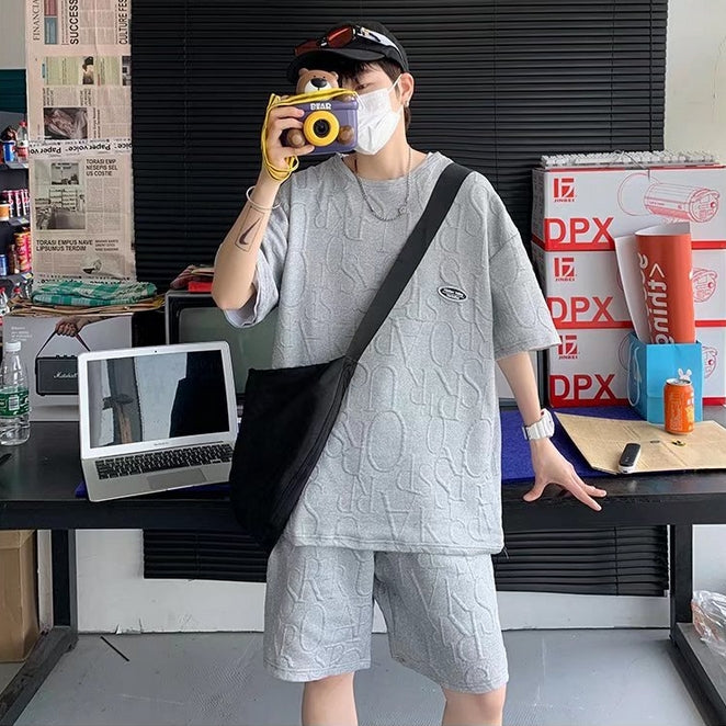 【Mens】メンズセット Tシャツ + ショートパンツ Z7133