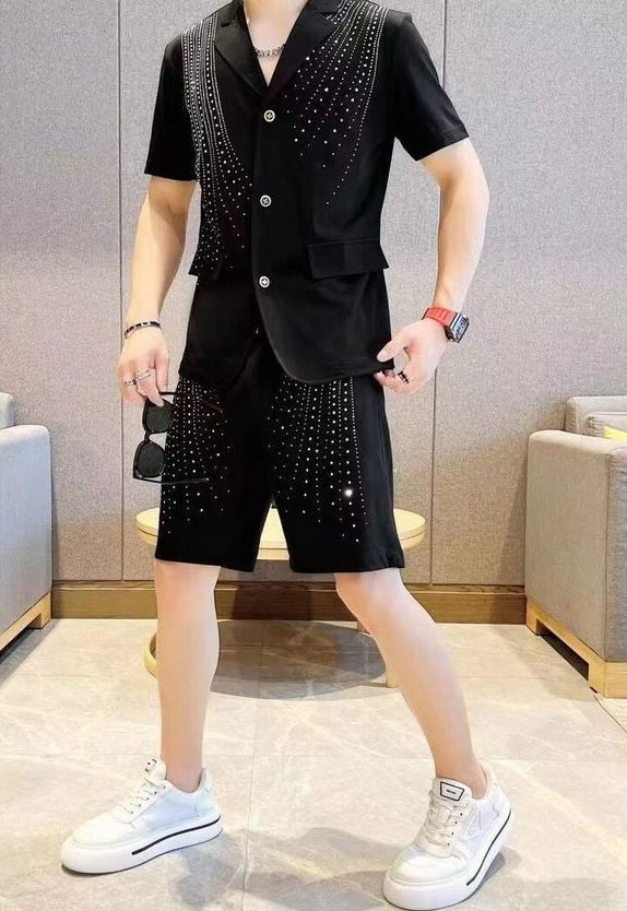 【Mens】シャツ + ショートパンツ メンズセット Z7138