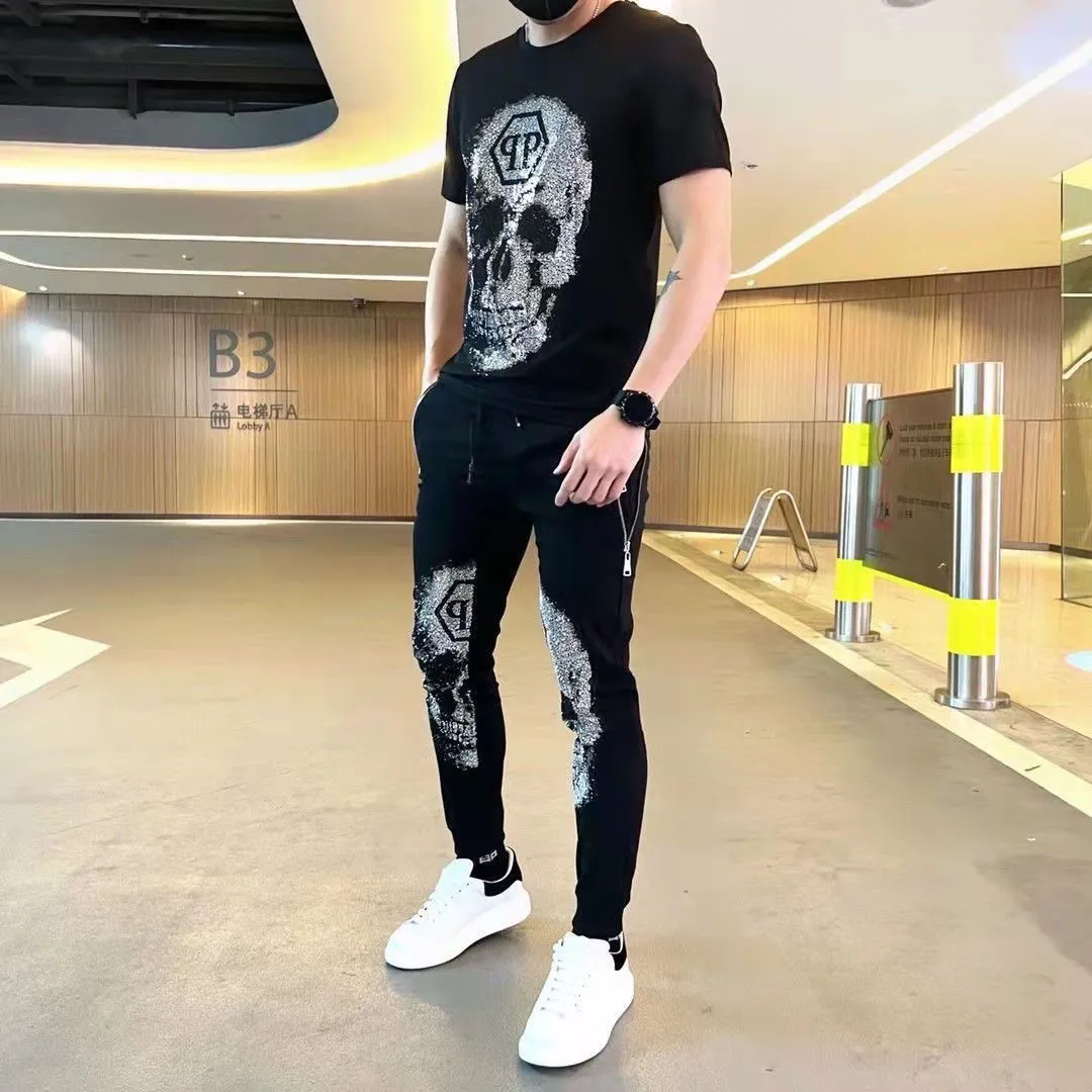 【Mens】メンズカートゥーンセット Tシャツ + パンツ Z7142