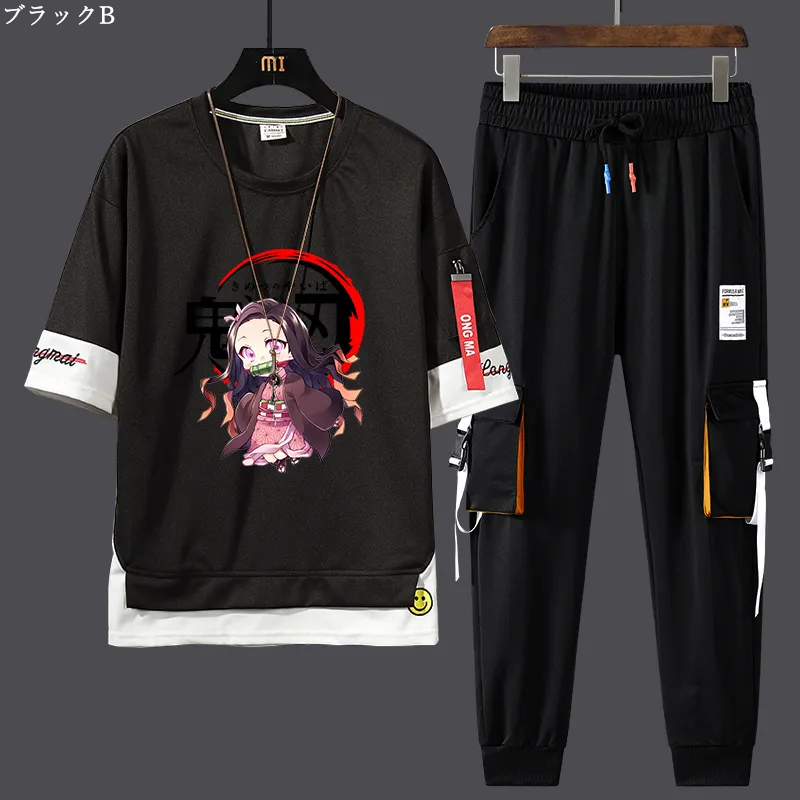 【Mens】プリントセット Tシャツ +パンツ Z7155