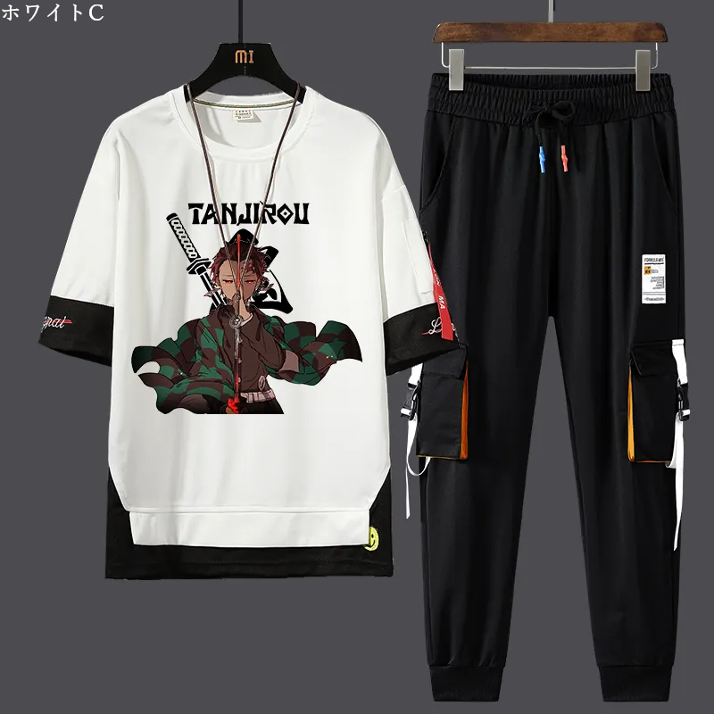 【Mens】プリントセット Tシャツ +パンツ Z7155