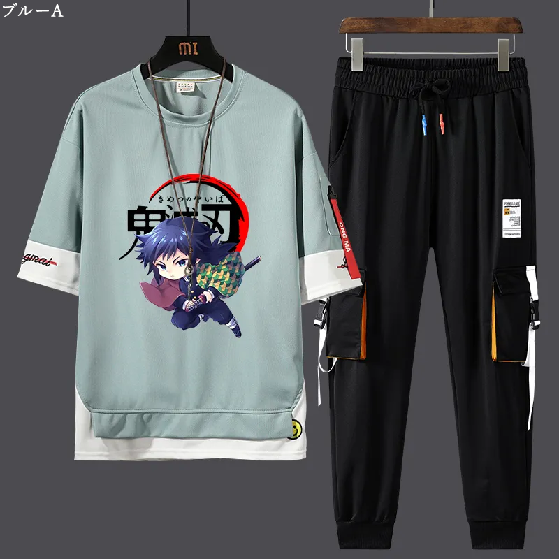 【Mens】プリントセット Tシャツ +パンツ Z7155