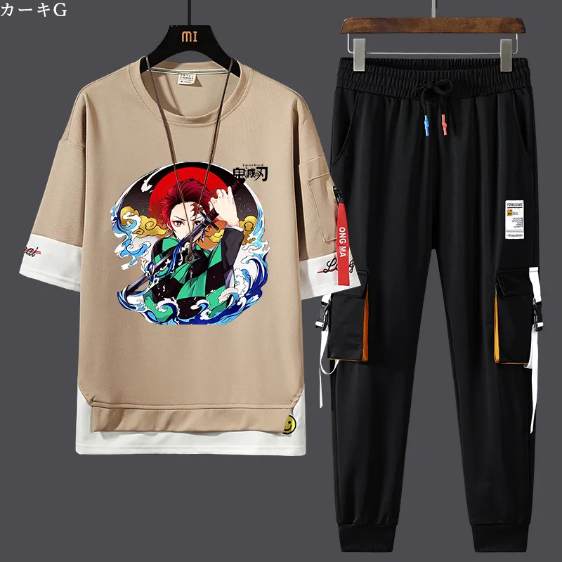 【Mens】プリントセット Tシャツ +パンツ Z7156