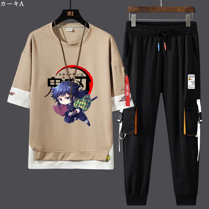 【Mens】プリントセット Tシャツ +パンツ Z7155