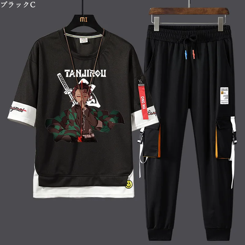 【Mens】プリントセット Tシャツ +パンツ Z7155
