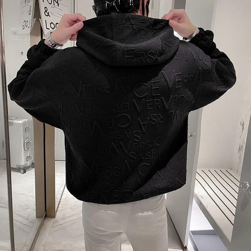 【Mens】立体ジャカード春秋パーカー Z7185