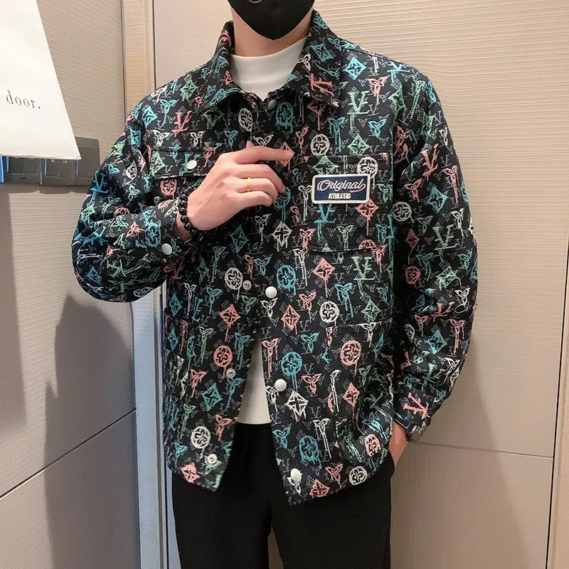 【Mens】2色展開プリントジャケット Z7186