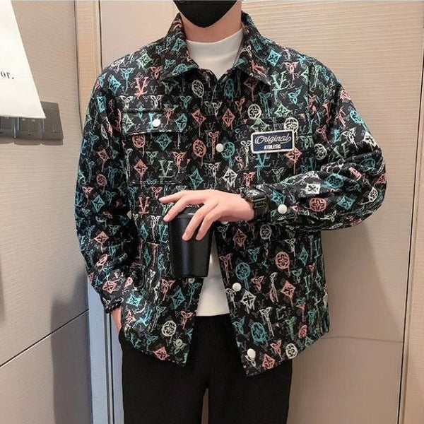 【Mens】2色展開プリントジャケット Z7186