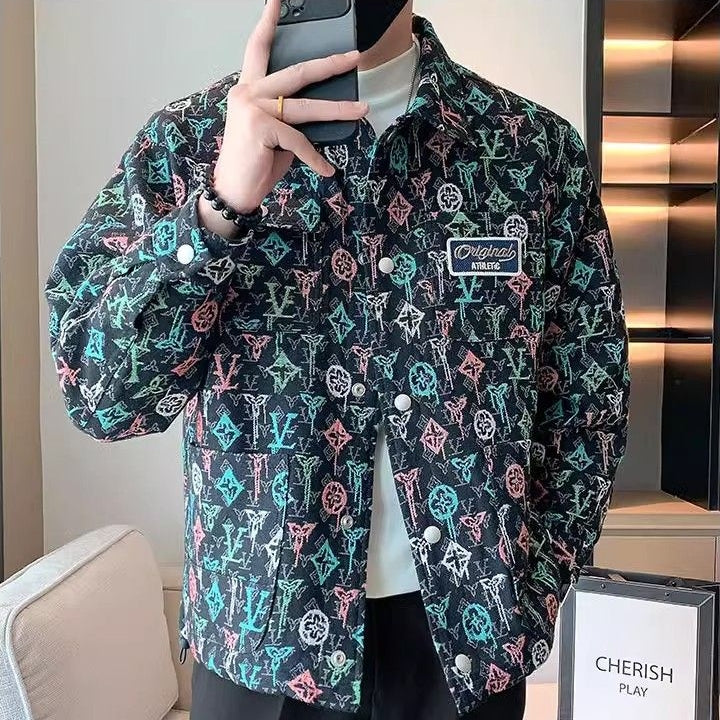 【Mens】2色展開プリントジャケット Z7186