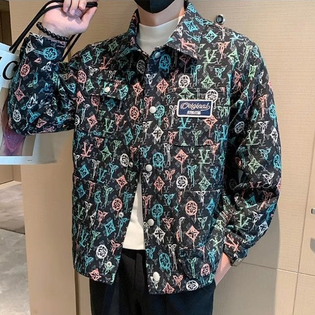 【Mens】2色展開プリントジャケット Z7186