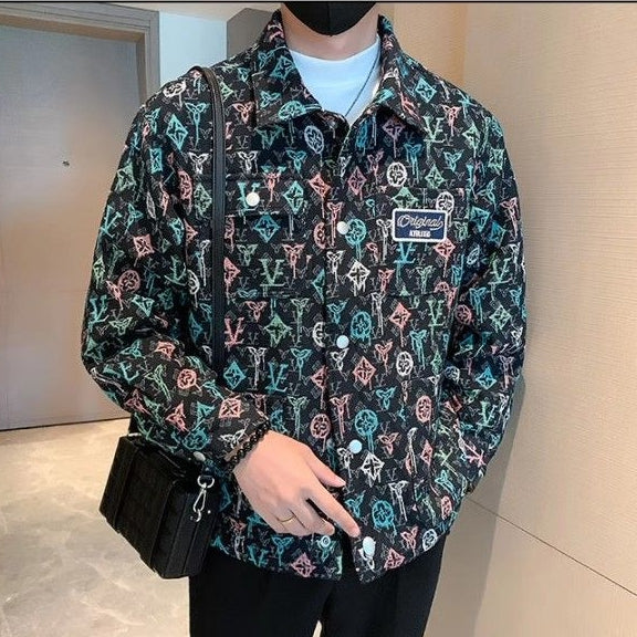 【Mens】2色展開プリントジャケット Z7186
