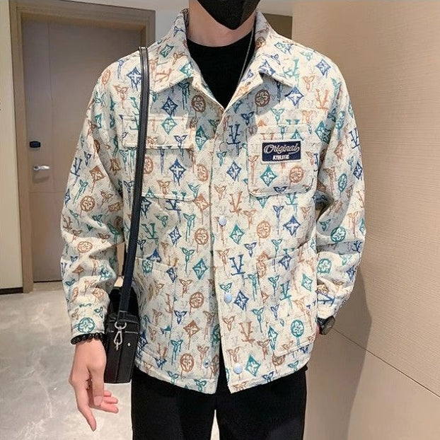 【Mens】2色展開プリントジャケット Z7186