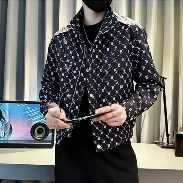 【Mens】英文字プリントジャケット Z7187