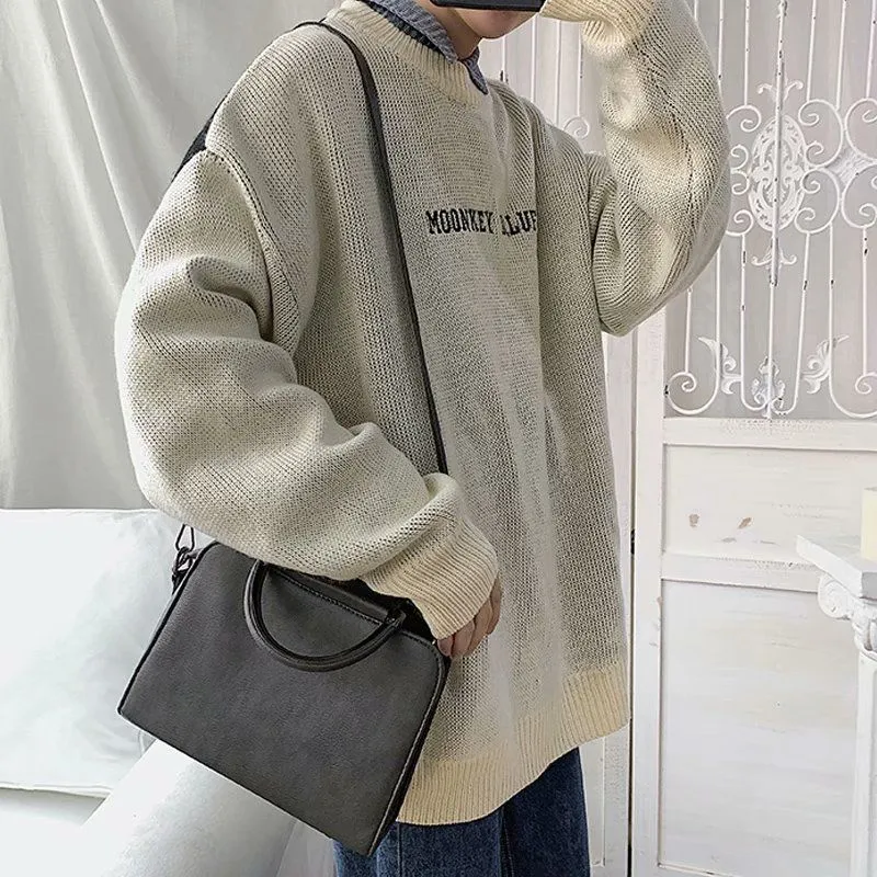 【Mens】2色ゆったりニットプルオーバー Z7190
