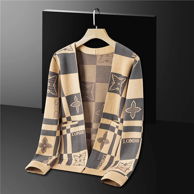 【Mens】ノーカラー春秋カーディガン Z7192