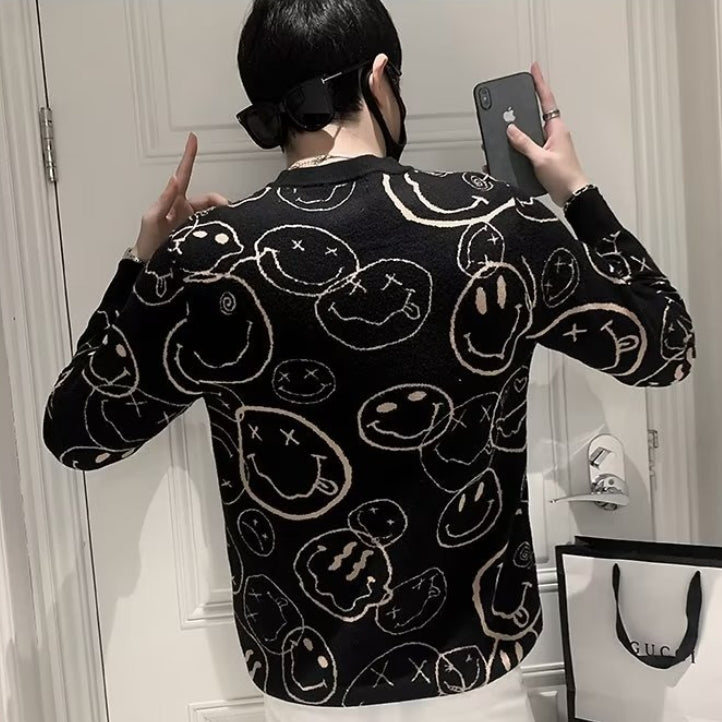 【Mens】笑顏プリントパーカー Z7199