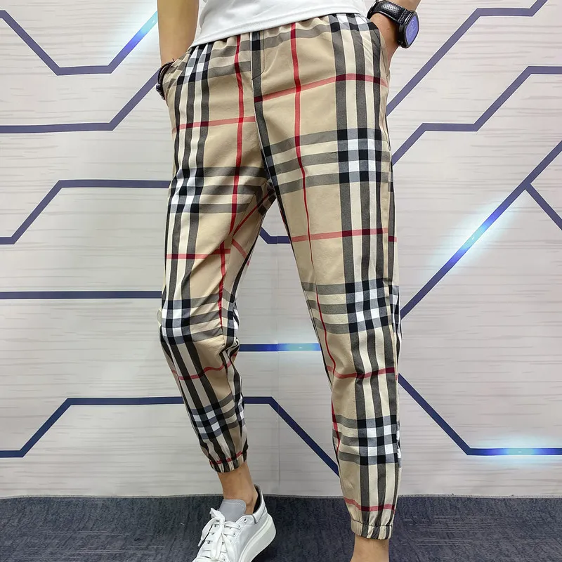 【Mens】チェック柄カジュアルパンツ Z7203