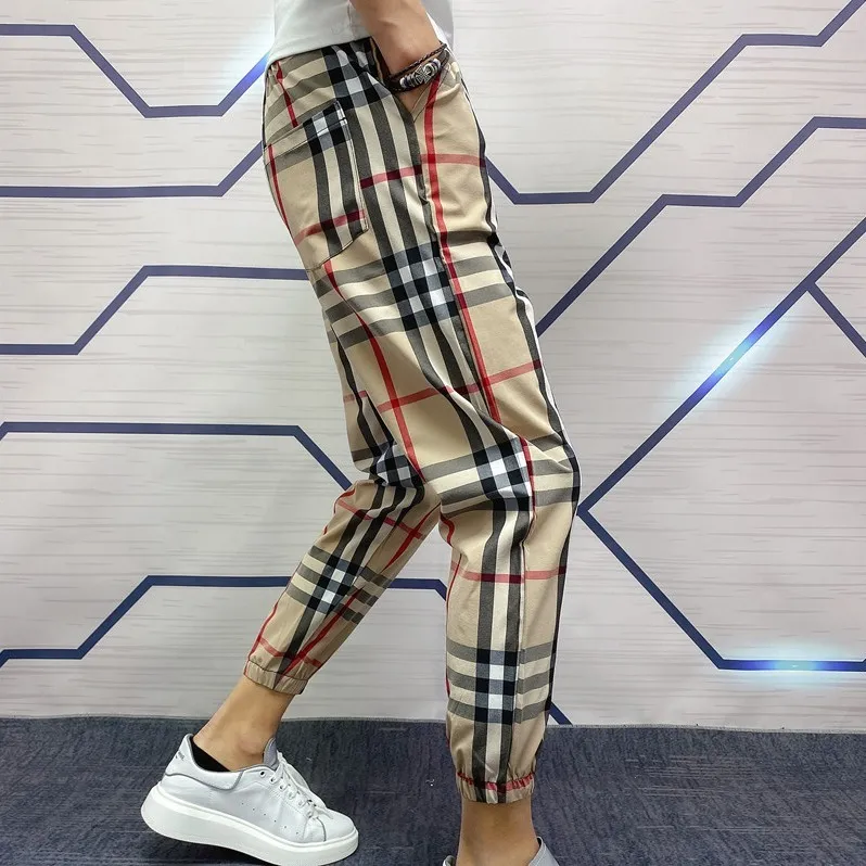 【Mens】チェック柄カジュアルパンツ Z7203