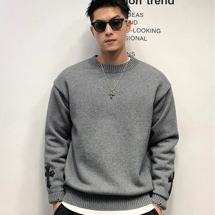 【Mens】3色展開ニットセーター Z7215