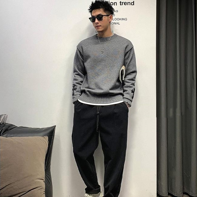 【Mens】3色展開ニットセーター Z7215