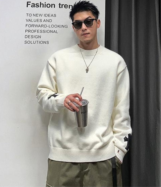 【Mens】3色展開ニットセーター Z7215