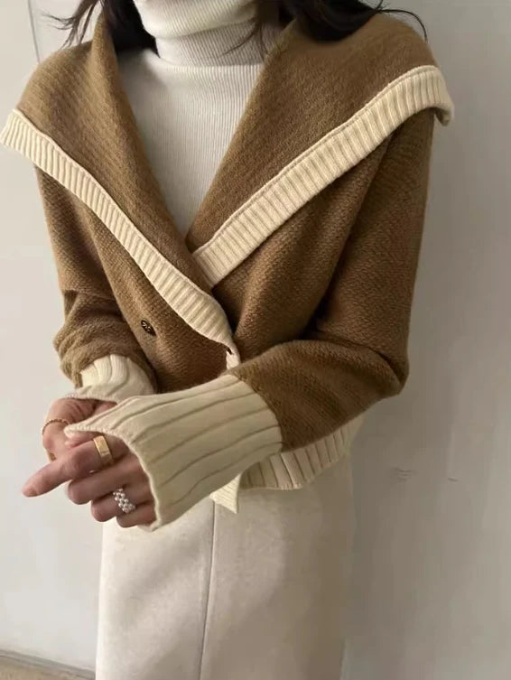 【Outer】長袖ニットカーディガン W13439