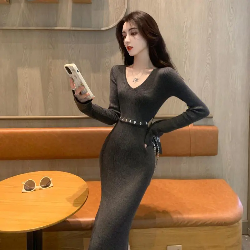 【Dress】ウエスト透かし彫りワンピース Z7249