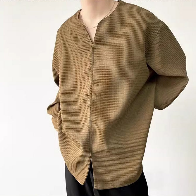 【Mens】2色展開サイズ感シャツ Z7258