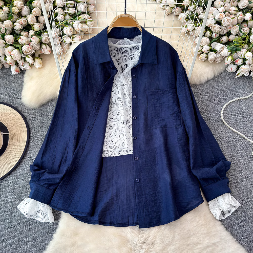 【Set】シャツ + キャミソール 2点セット Z7264