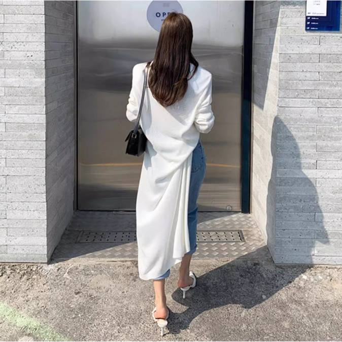 【Dress】薄いスリット入りワンピース W13469