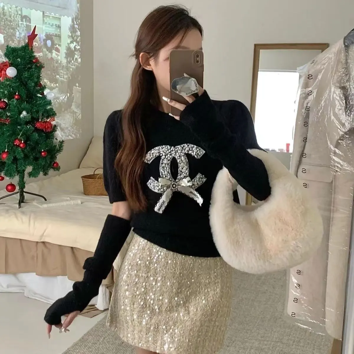 【Tops】3色ダイヤモンドセーター Z7278