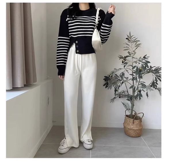 【Tops】配色セーター W13485