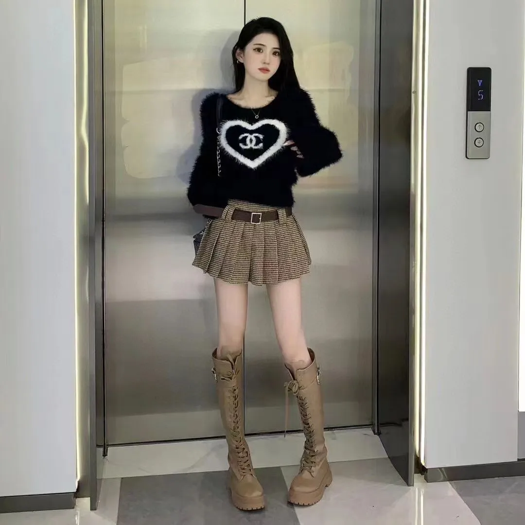 【Tops】ファーニットセーター2色 Z7332