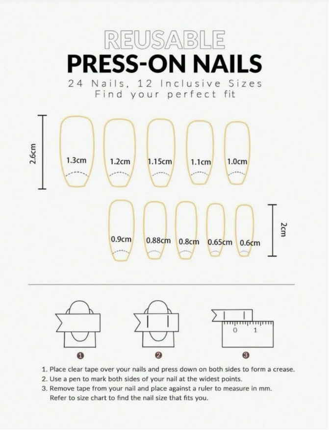 【雑貨】24個セット長い黒ネイル付け爪 Z7366