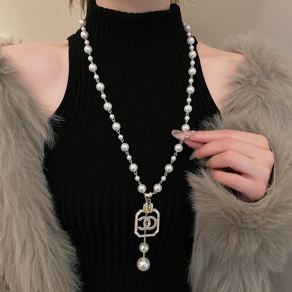 【雑貨】パールネックレスアクセサリー W14068