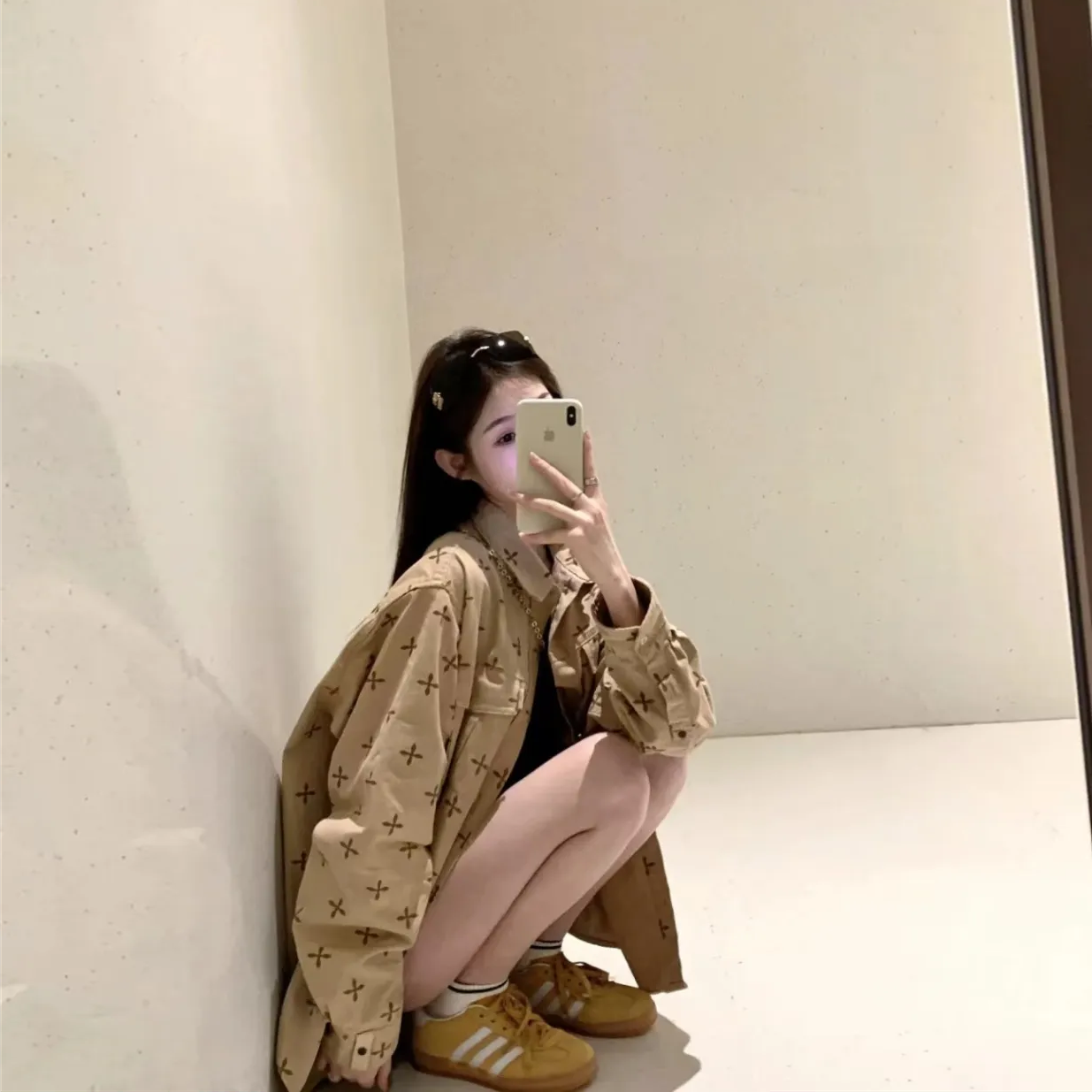 【Tops】ゆったり長袖シャツ Z7398