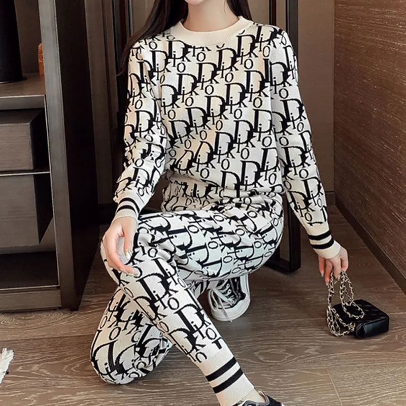 【Set】セットアップ セーター+ パンツ Z7413