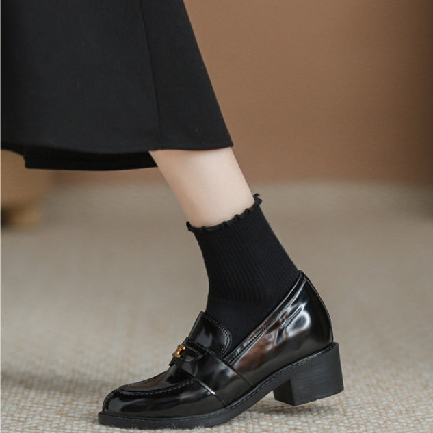 【Shoes】5cmヒールローファーシューズ Z7444