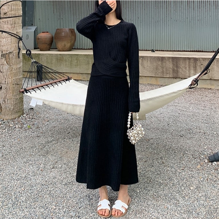 【Set】セーター +スカート 2点セット Z7491