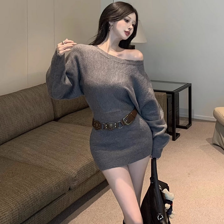 【Dress】ワンショルダーワンピース3色 Z7540