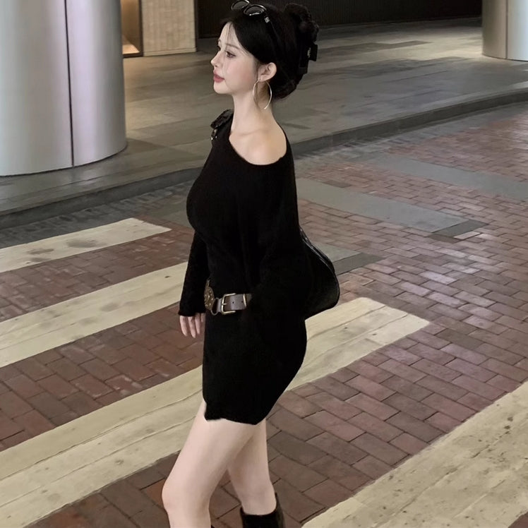 【Dress】ワンショルダーワンピース3色 Z7540
