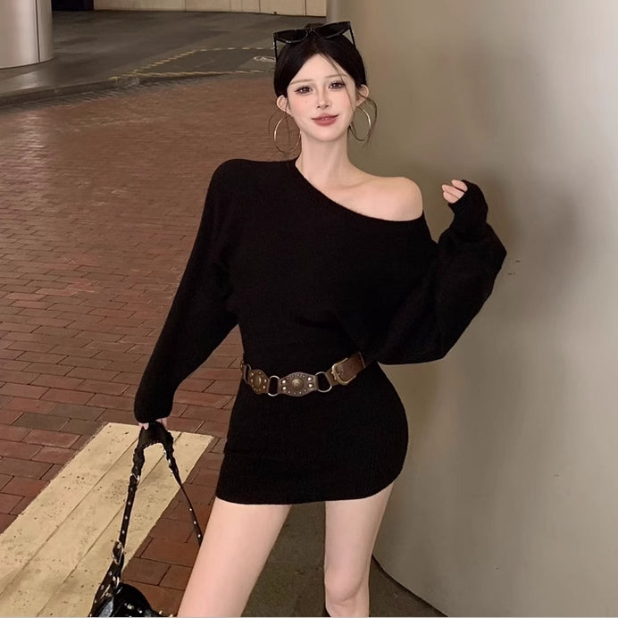 【Dress】ワンショルダーワンピース3色 Z7540