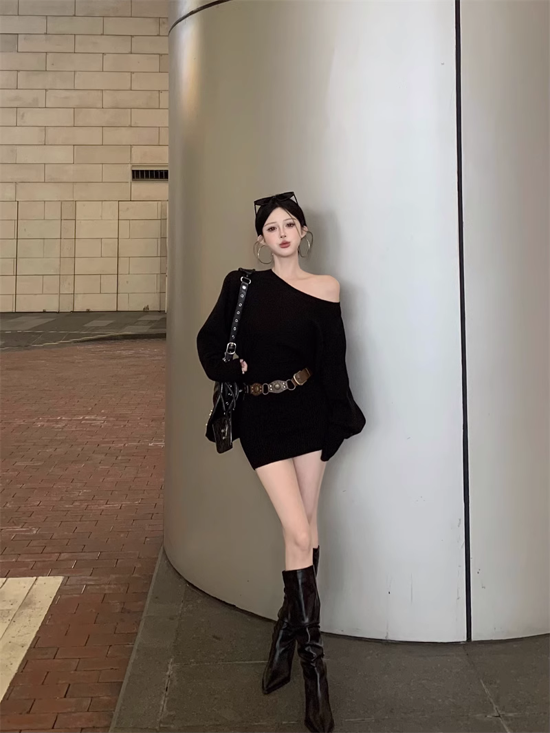 【Dress】ワンショルダーワンピース3色 Z7540