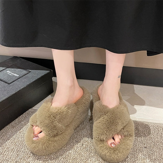【Shoes】10cmファースリッパ Z7545