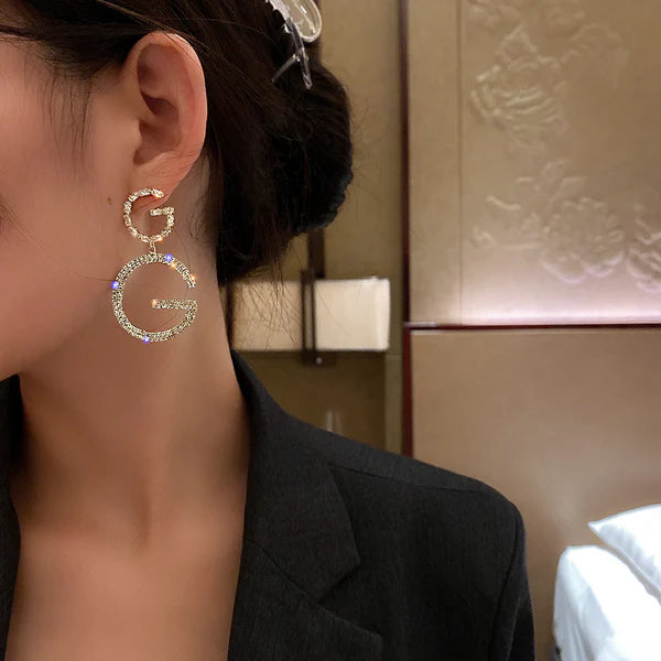 【雑貨】英字柄ピアスアクセサリー W14074