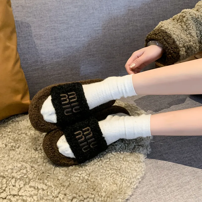 【Shoes】配色ファースリッパ Z7604